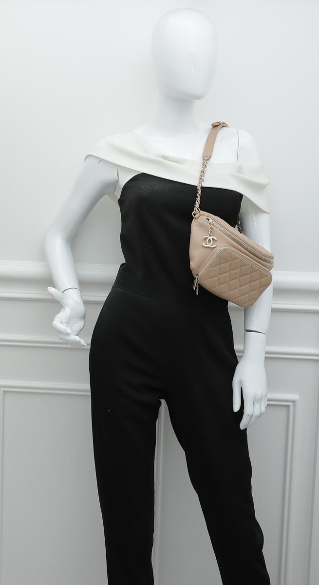 Chanel Beige CC Business Affinity Waist Belt Bag