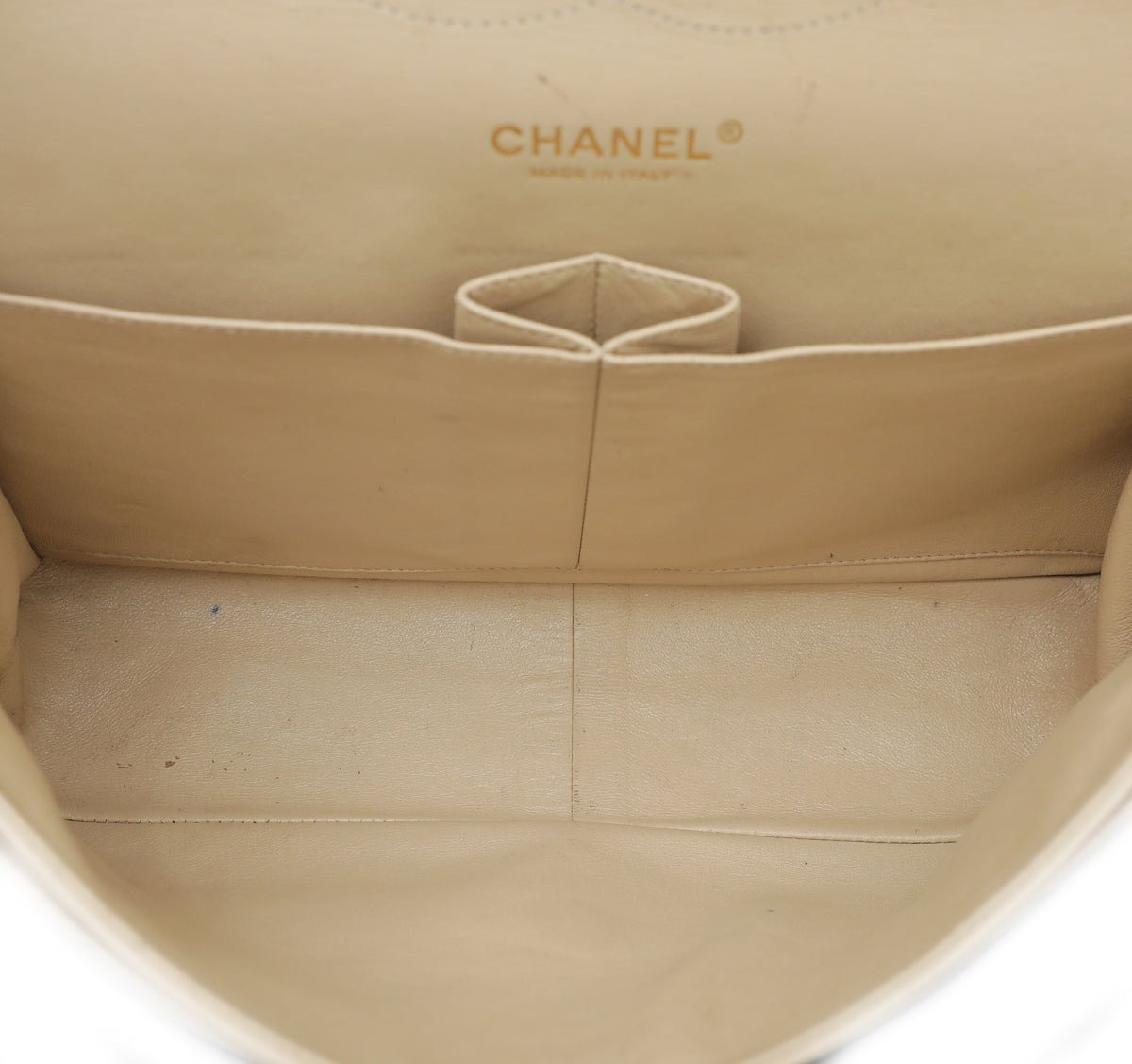 Chanel Beige CC Classic Double Flap Jumbo Bag