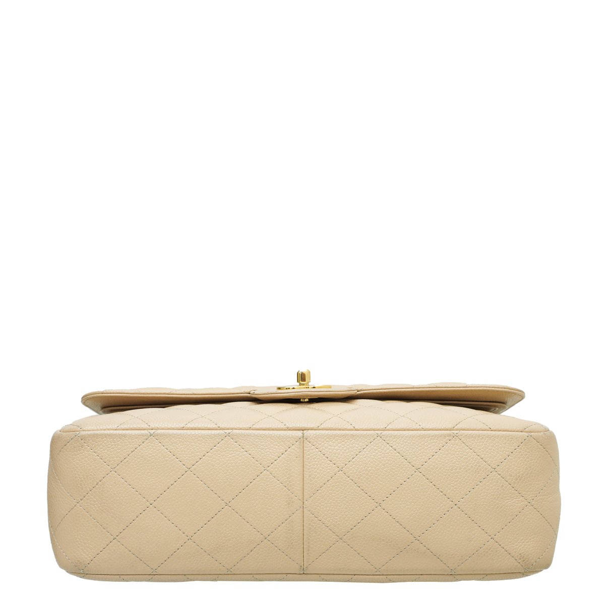 Chanel Beige CC Classic Double Flap Jumbo Bag