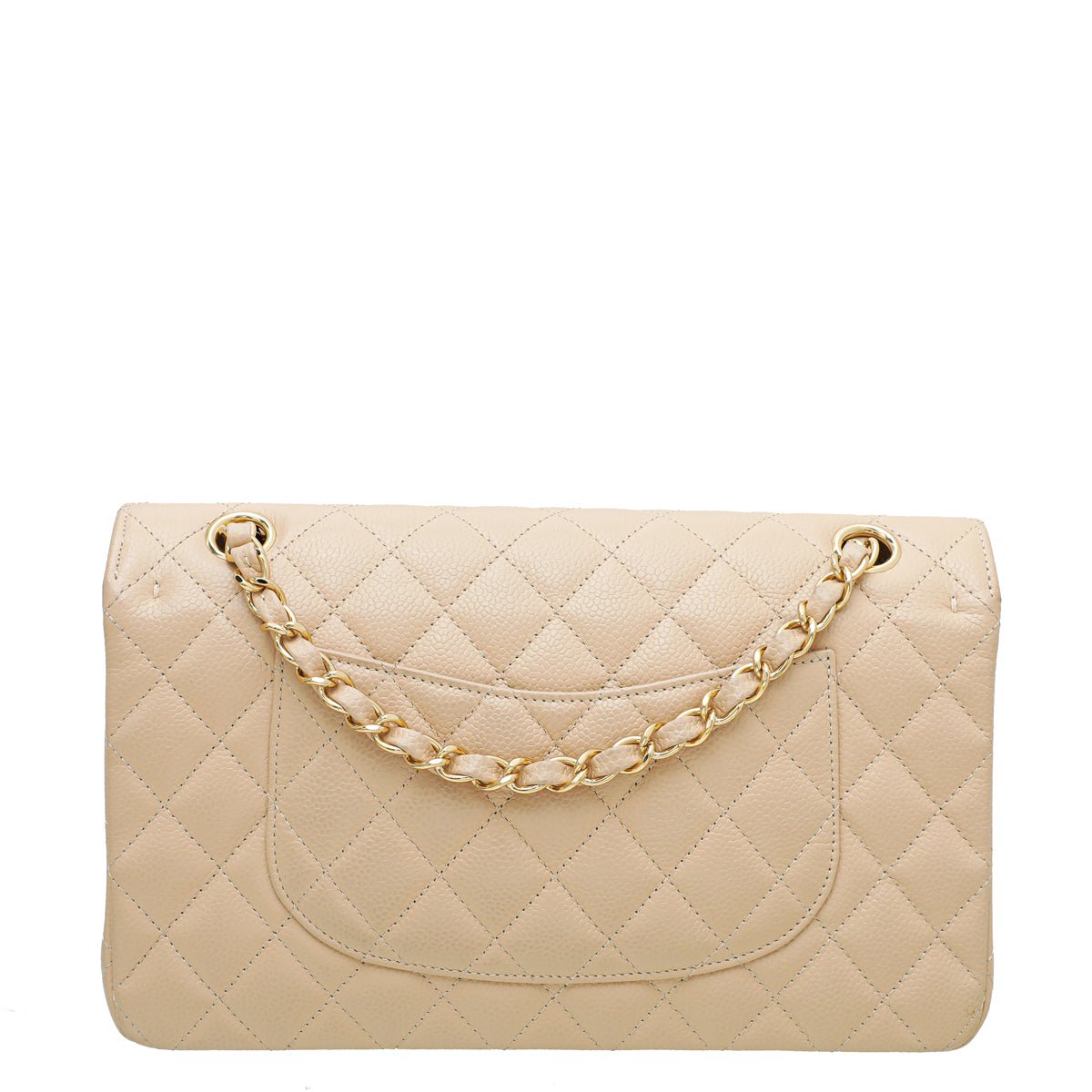 Chanel Beige CC Classic Double Flap Medium Bag