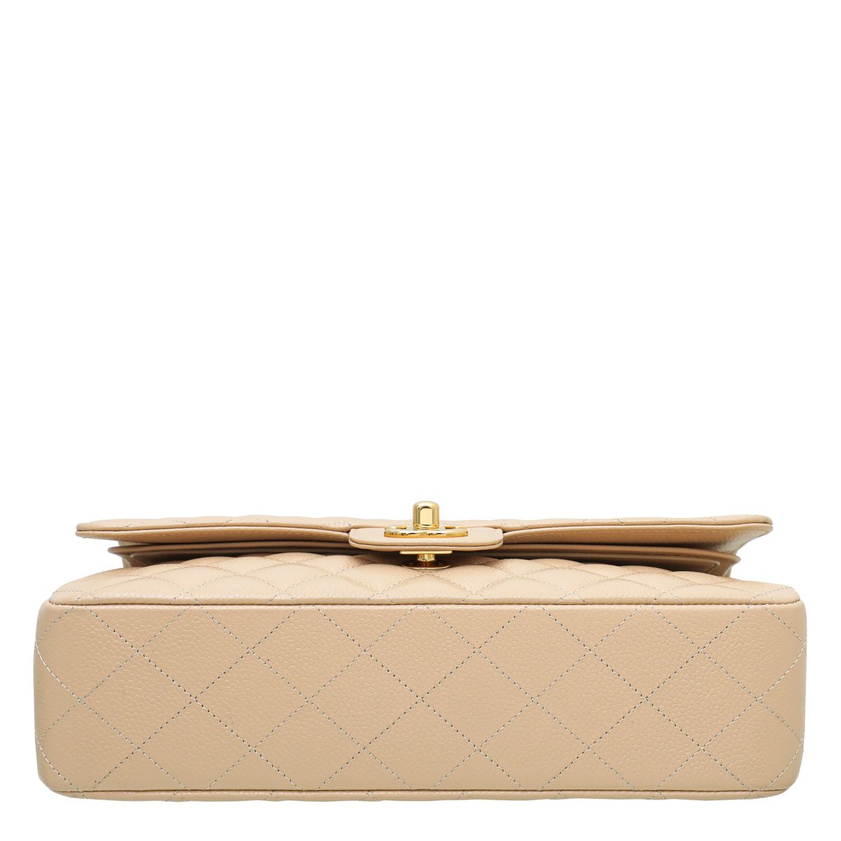 Chanel Beige CC Classic Double Flap Medium Bag