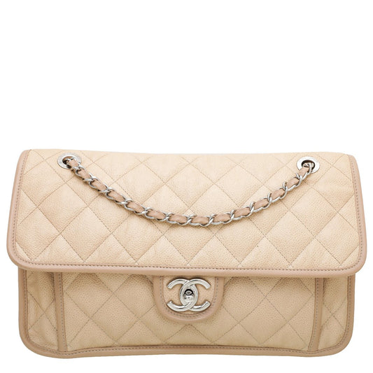 Chanel Beige CC French Riviera Flap Bag