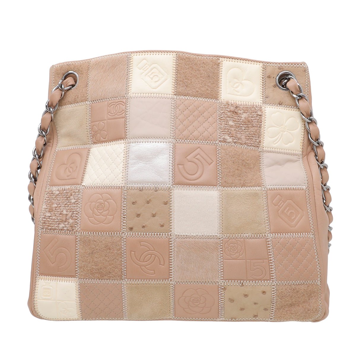 Chanel Beige CC Patchwork Precious Symbols Tote Bag