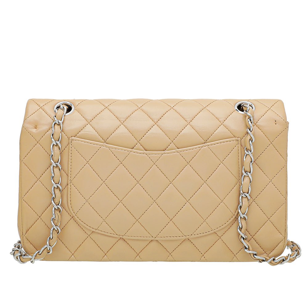 Chanel Beige Classic Double Flap Bag Medium