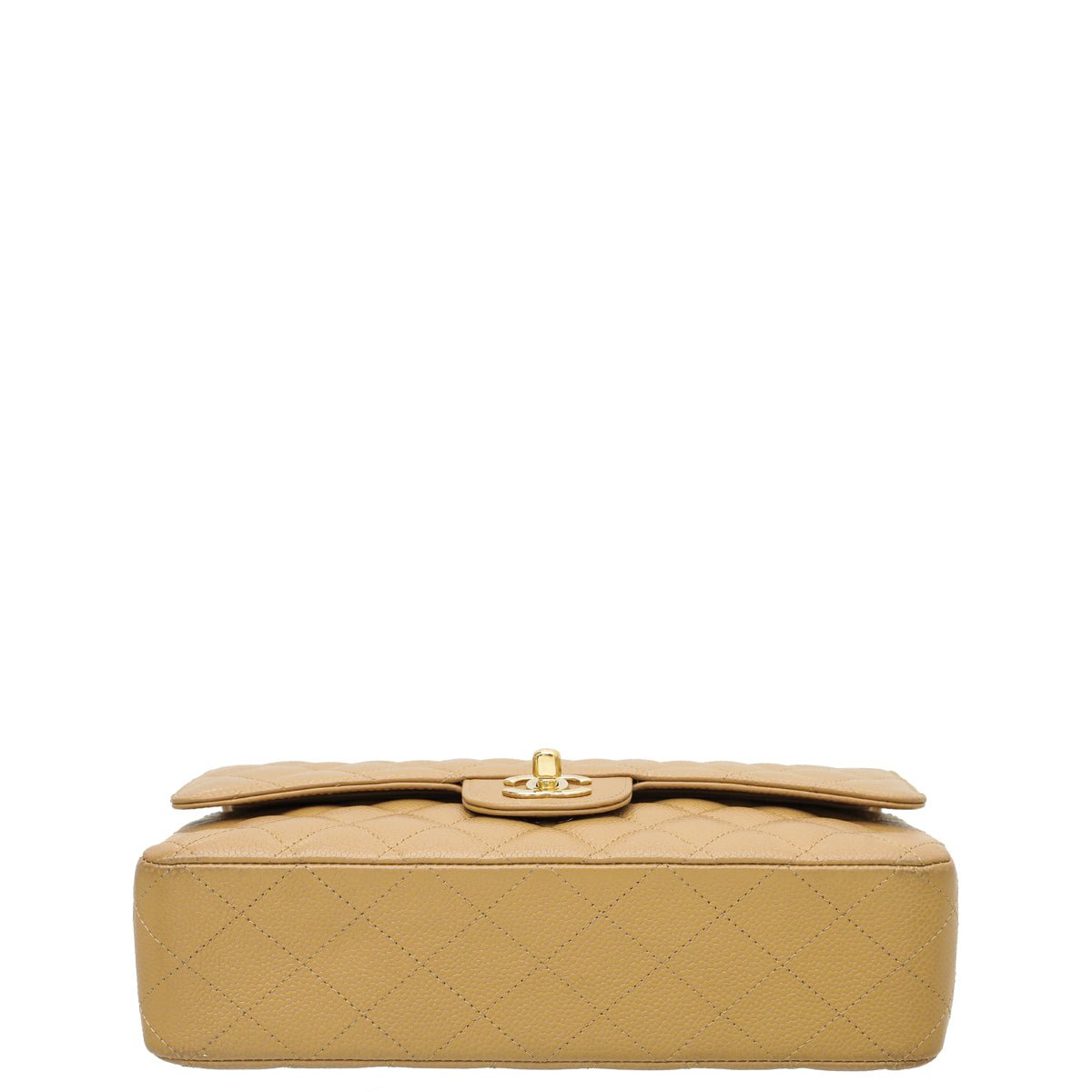 Chanel Beige Classic Double Flap Medium Bag