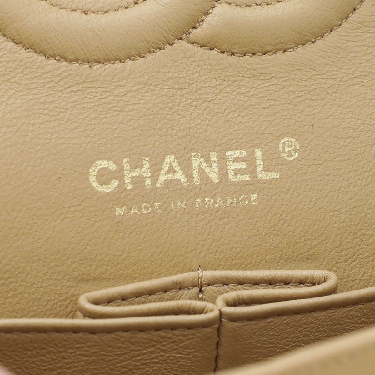 Chanel Beige Classic Double Flap Medium Bag