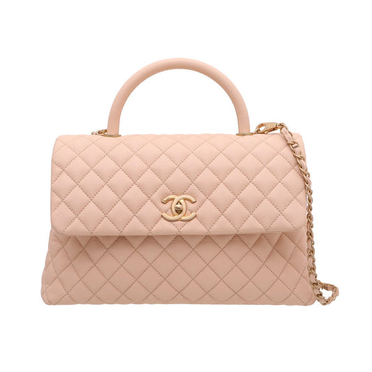 Chanel Beige Coco Handle Large Bag