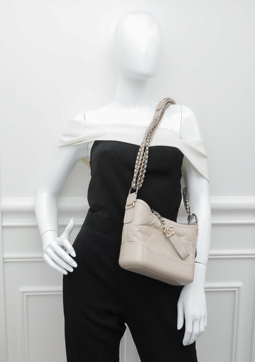 Chanel Beige Gabrielle Hobo Small Bag