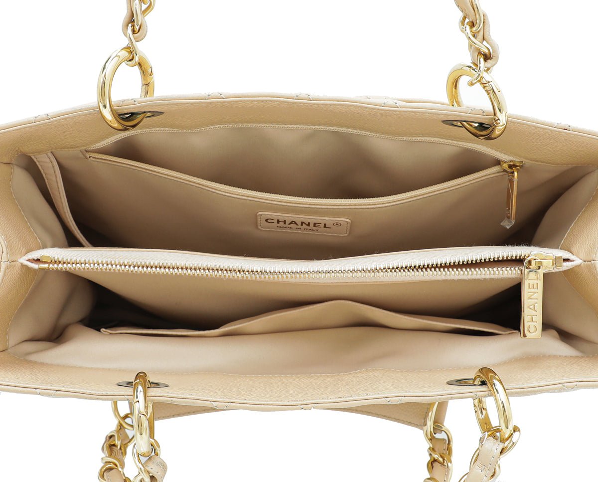 Chanel Beige Grand Shopper Tote (GST) Bag