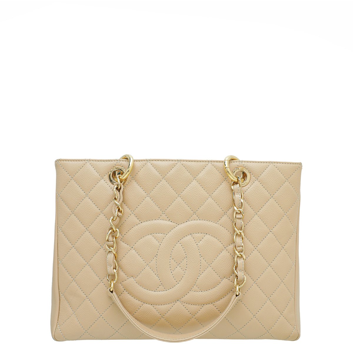 Chanel Beige Grand Shopper Tote (GST) Bag