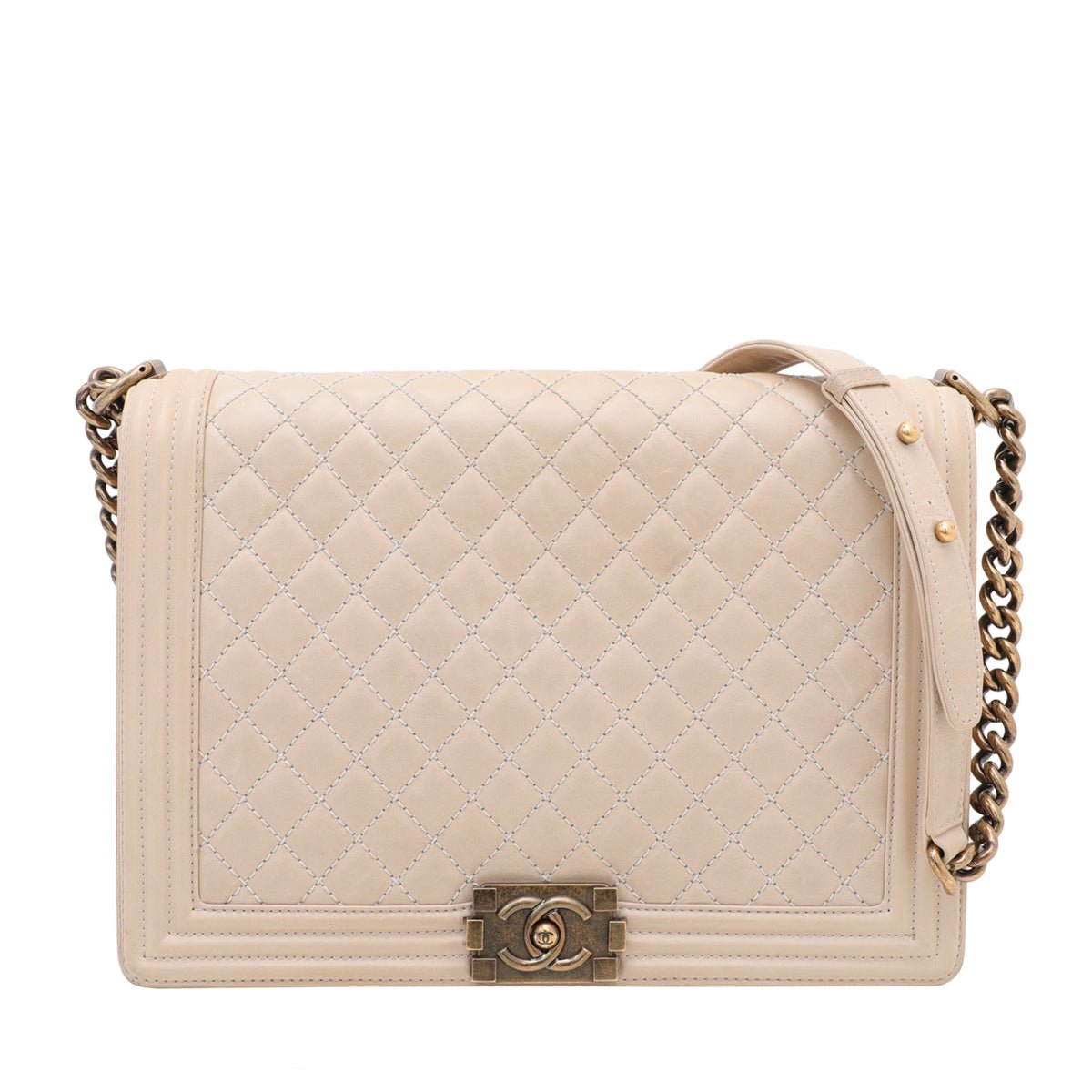 Chanel Beige Le Boy Large Flap Bag