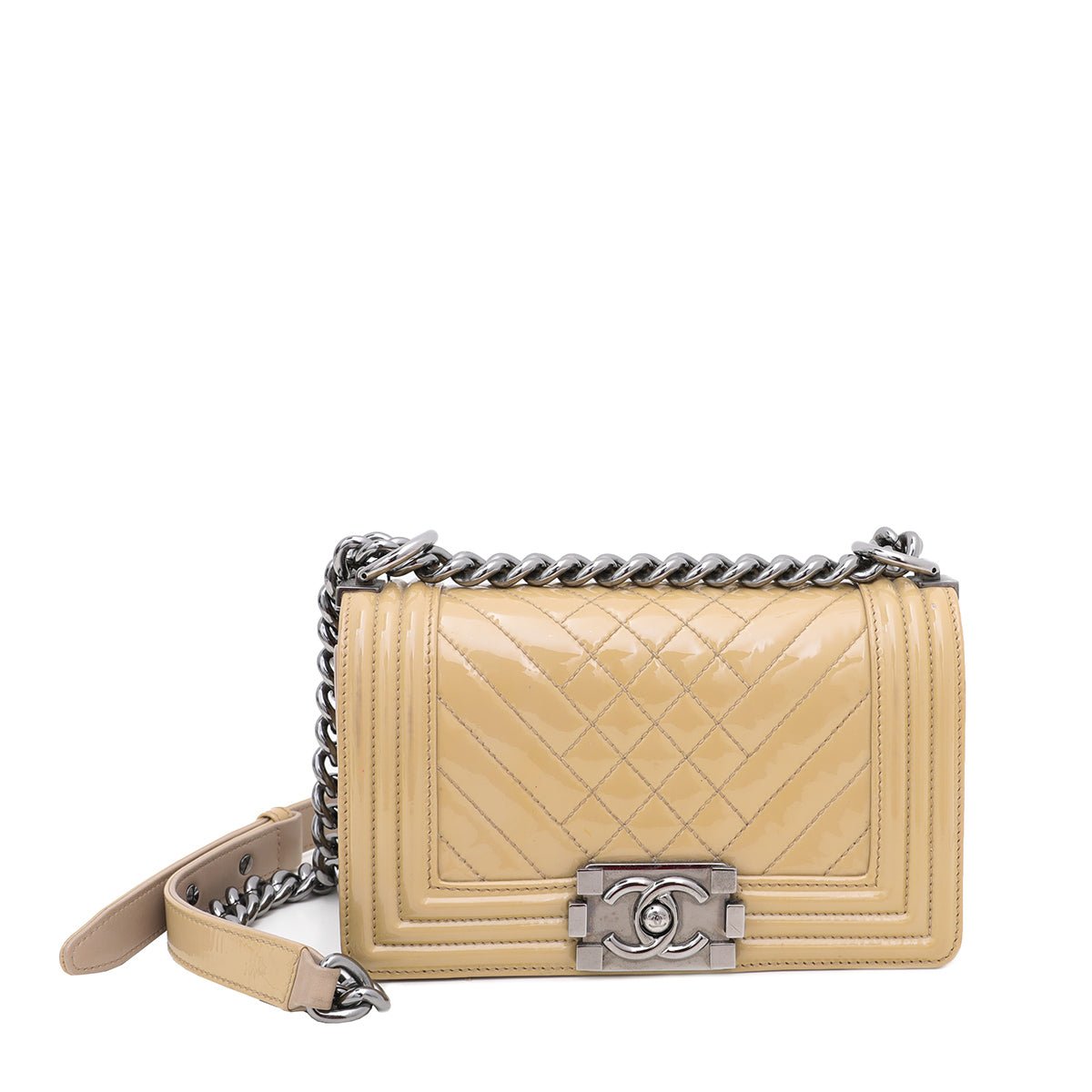 Chanel Beige Le Boy Mix Quilted Flap Small Bag