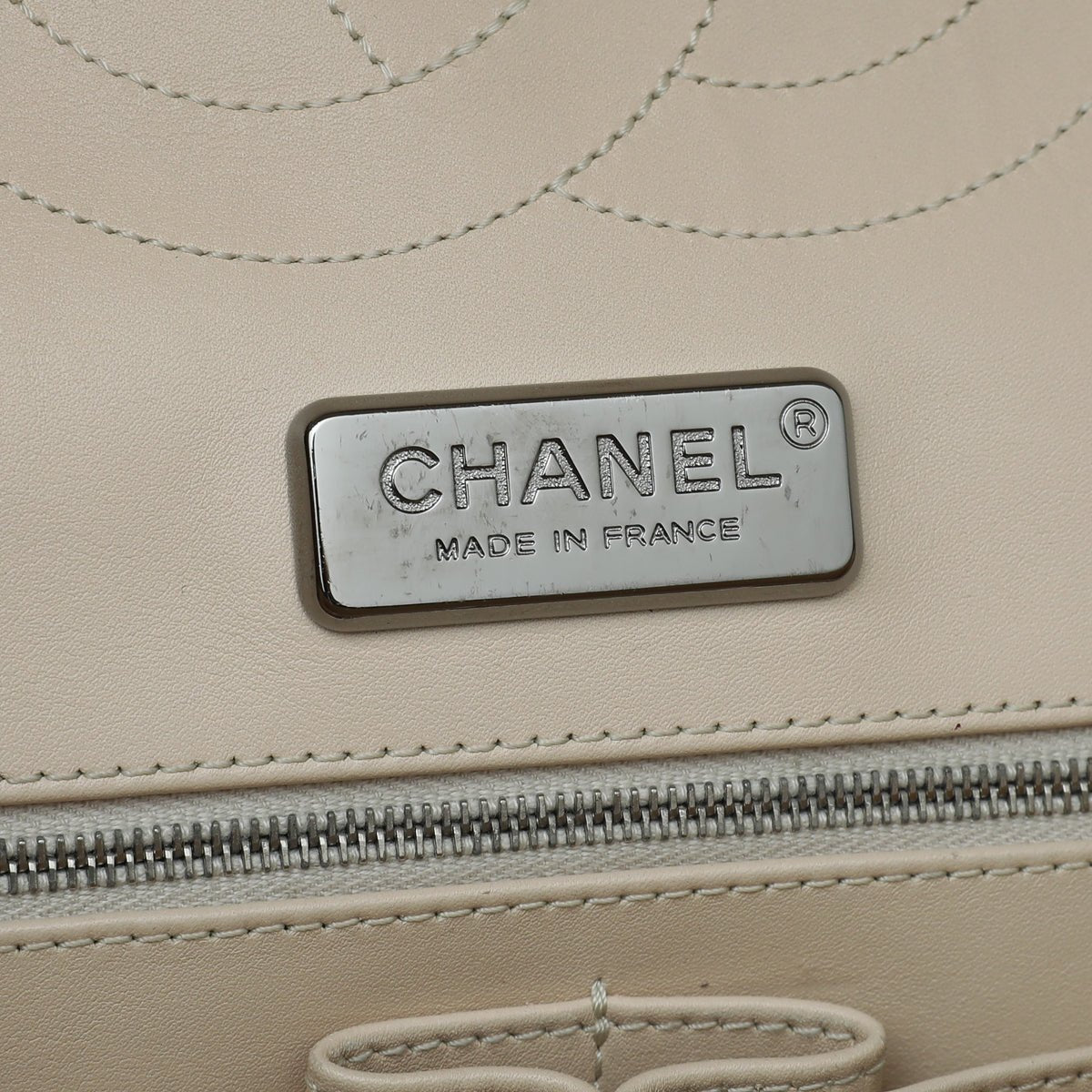 Chanel Beige Metallic Python CC Classic Double Flap Jumbo Bag