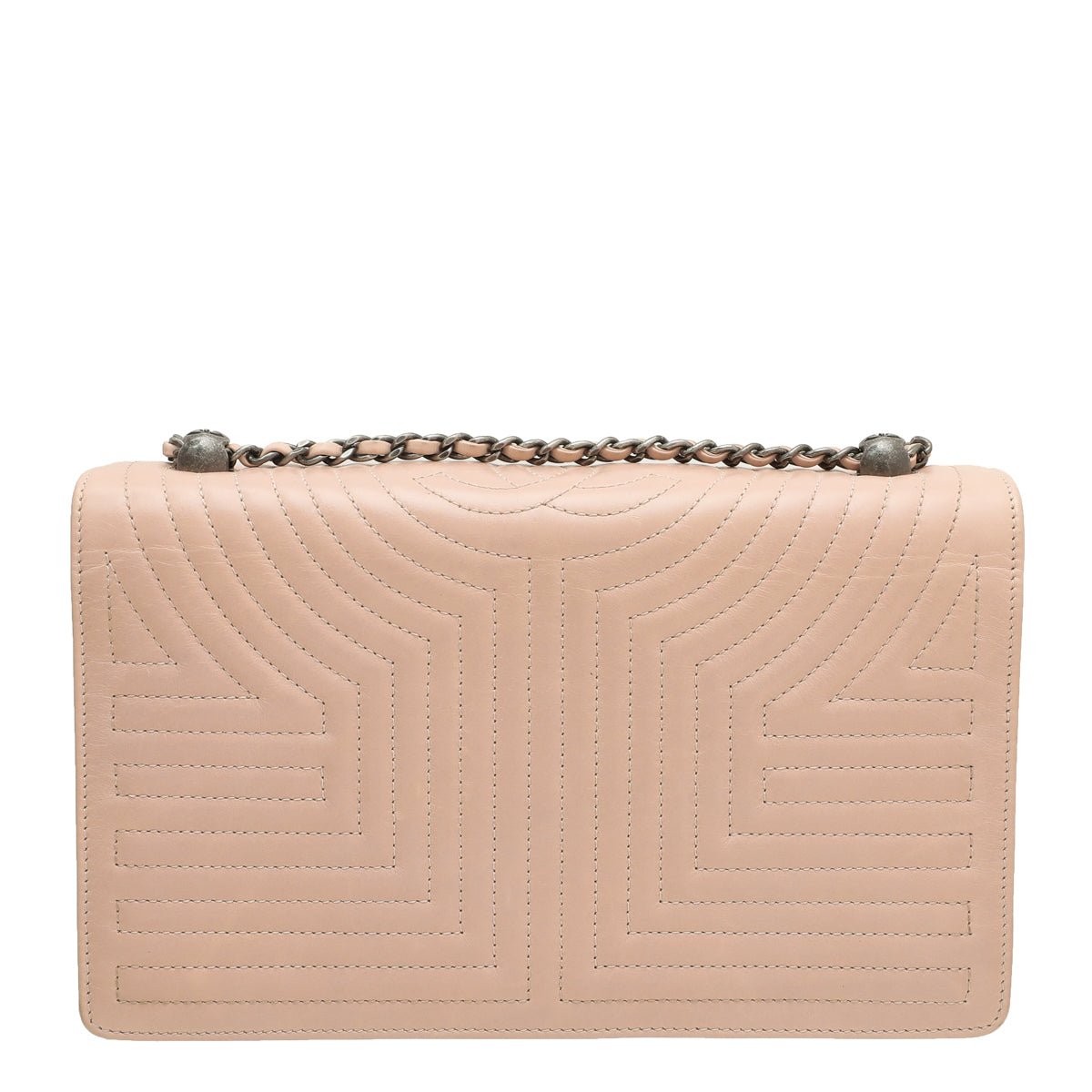 Chanel Beige Poudre Geometric CC Full Flap Bag