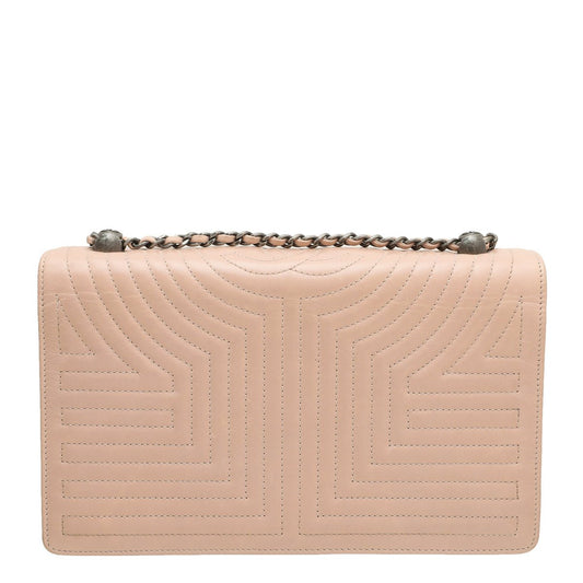 Chanel Beige Poudre Geometric CC Full Flap Bag