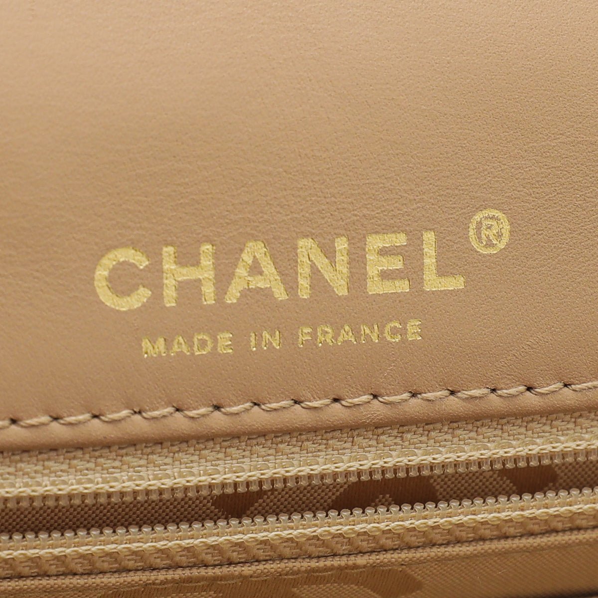 Chanel Beige Wild Stitch Flap Medium Bag