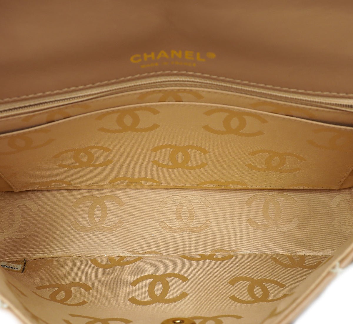 Chanel Beige Wild Stitch Flap Medium Bag