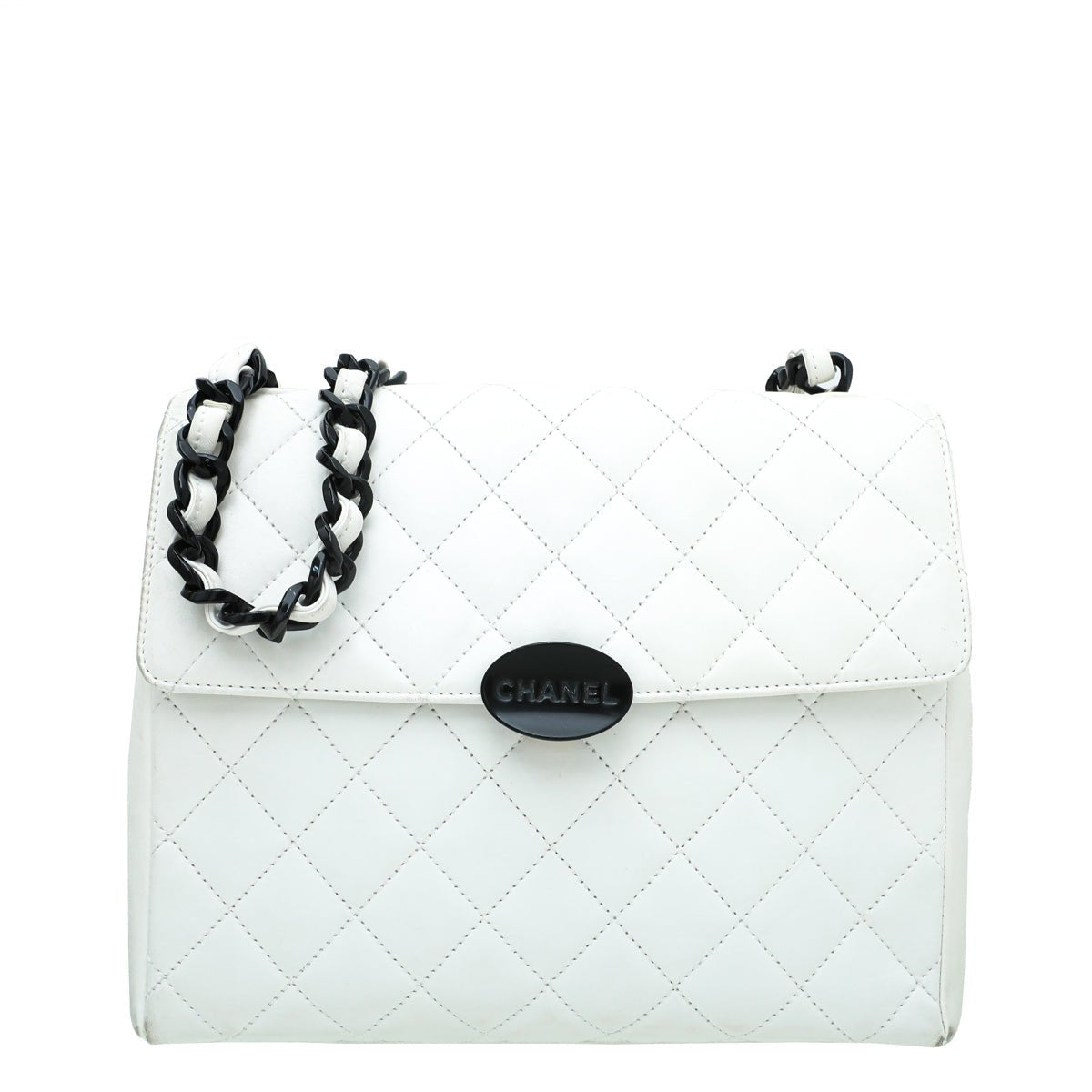 Chanel Bicolor Resin Chain Flap Bag