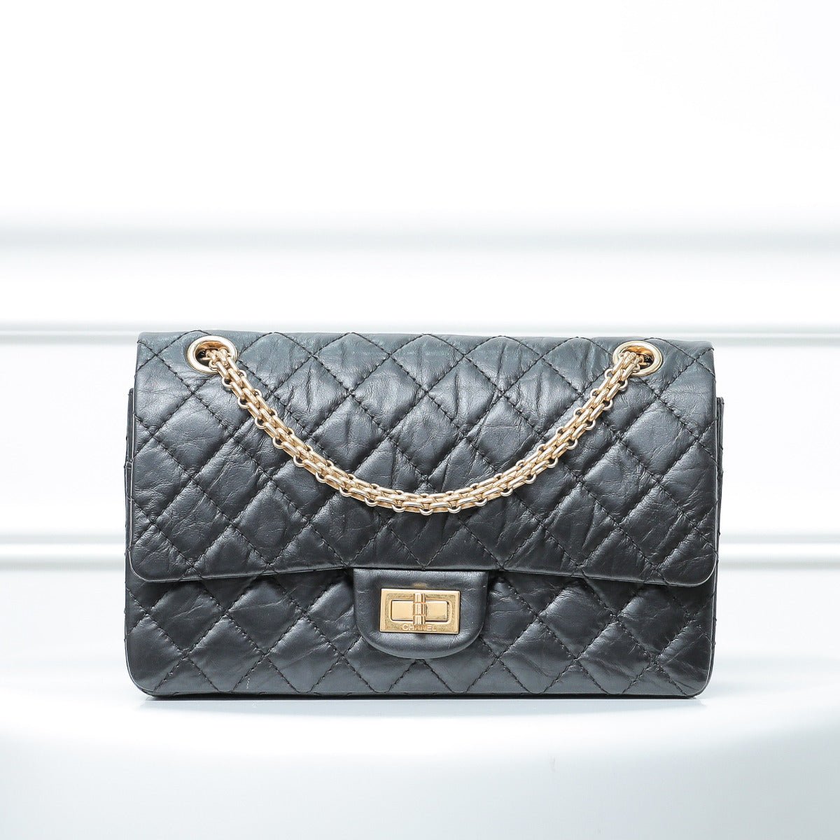 Chanel Black 2.55 Reissue 225 Flap Bag