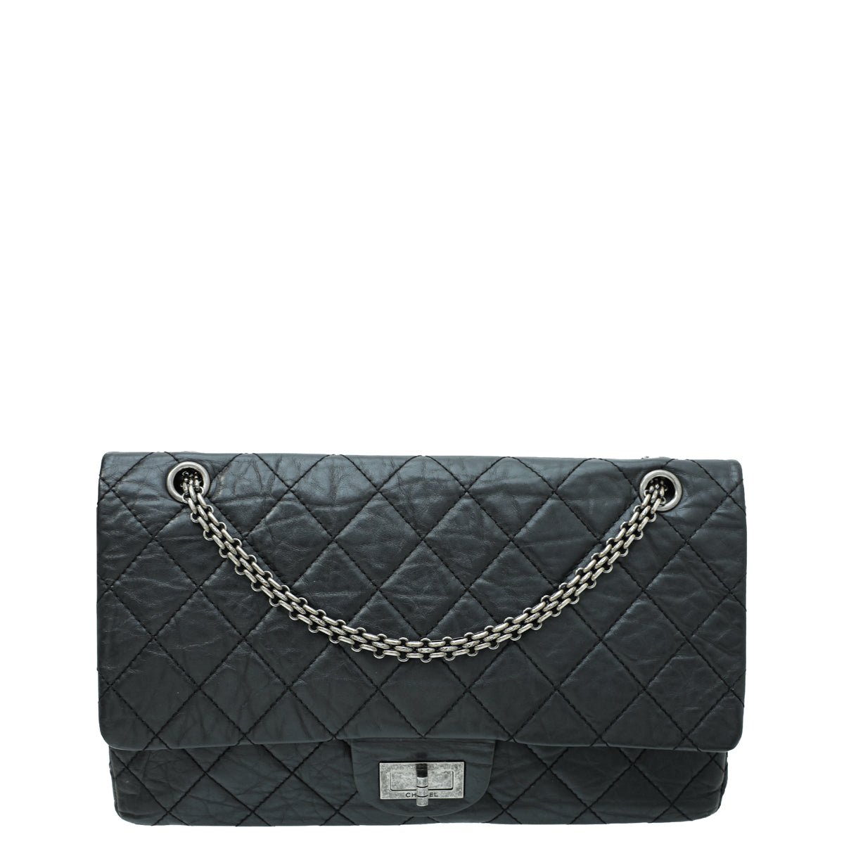 Chanel Black Aged 2.55 Reissue Flap Maxi 227 Bag