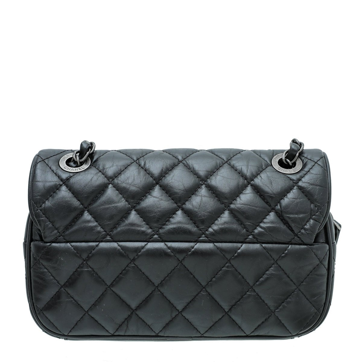 Chanel Black Aged Easy Flap Small Bag