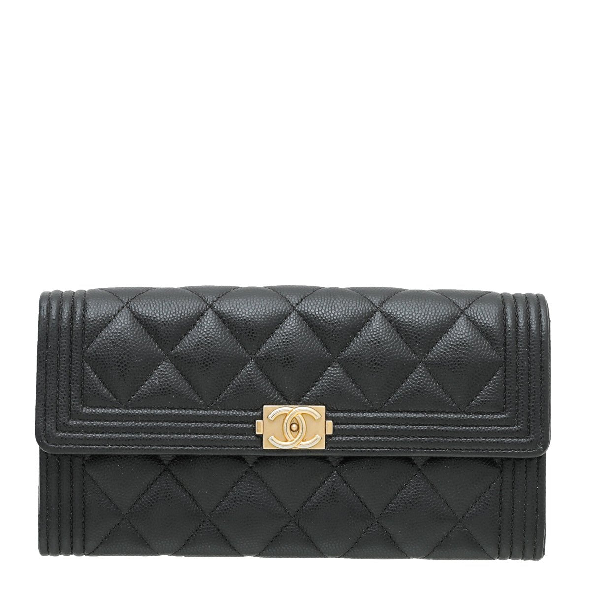 Chanel Black Boy Flap Long Wallet