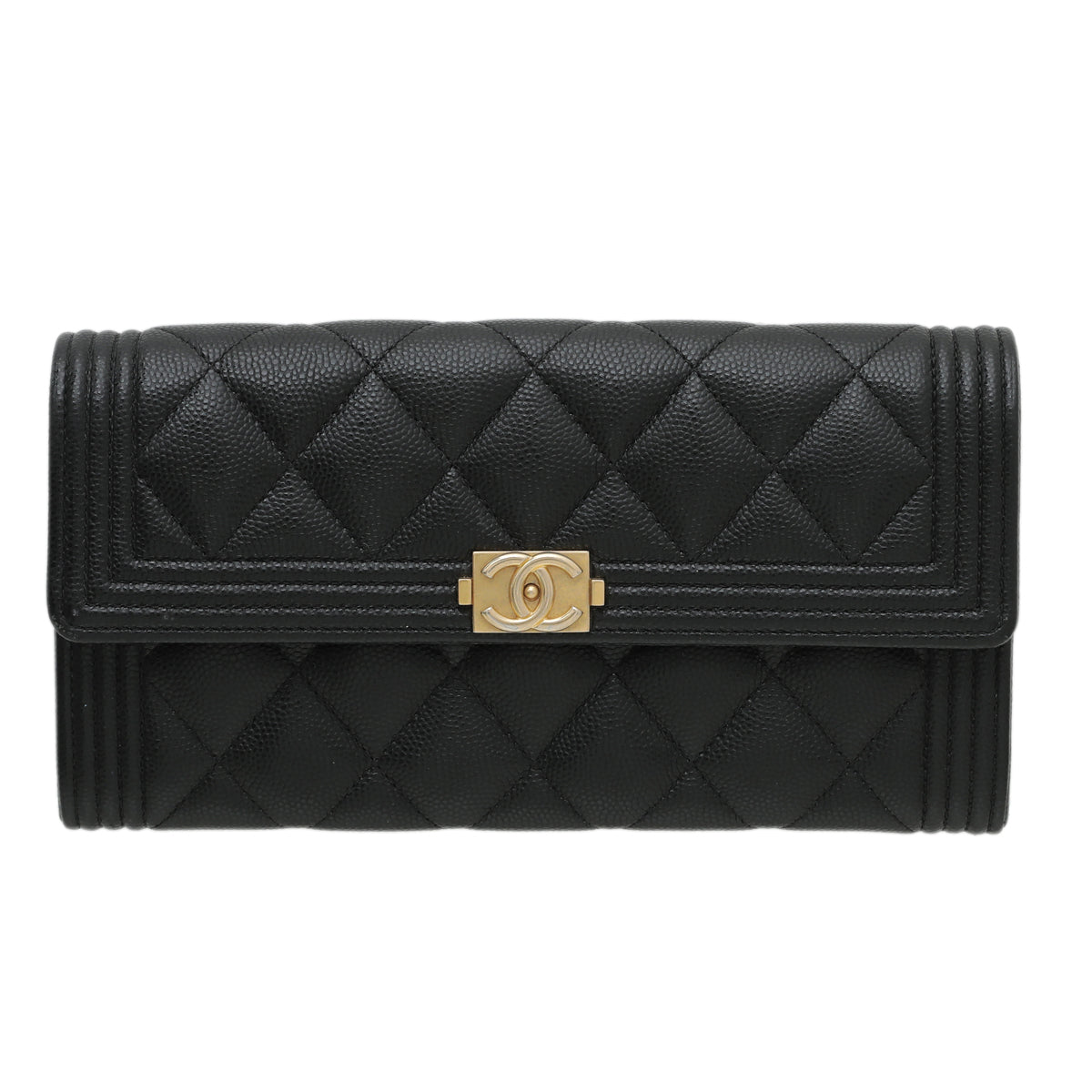 Chanel Black Boy Flap Long Wallet