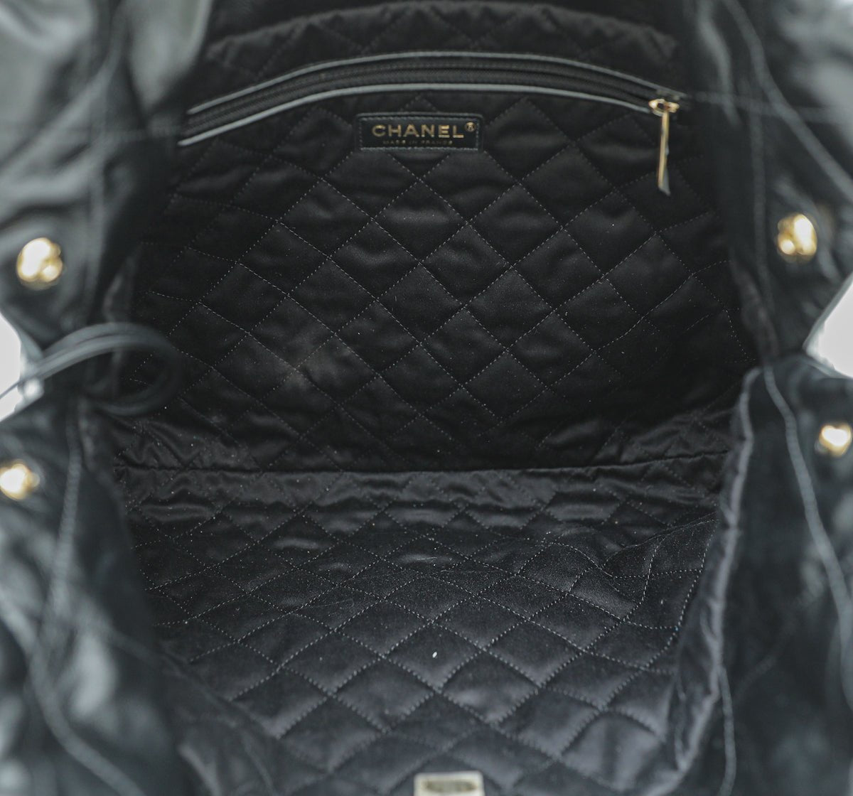 Chanel Black CC 22 Quilted Large Bag