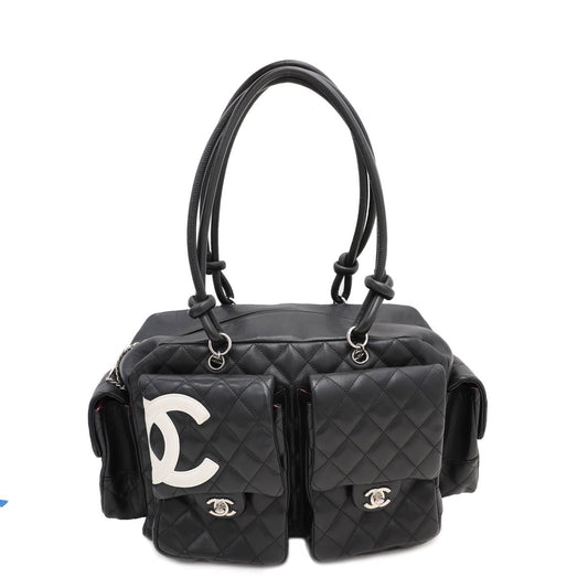 Chanel Black CC Cambon Reporter Bag