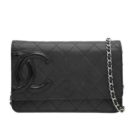 Chanel Black CC Cambon Wallet On Chain