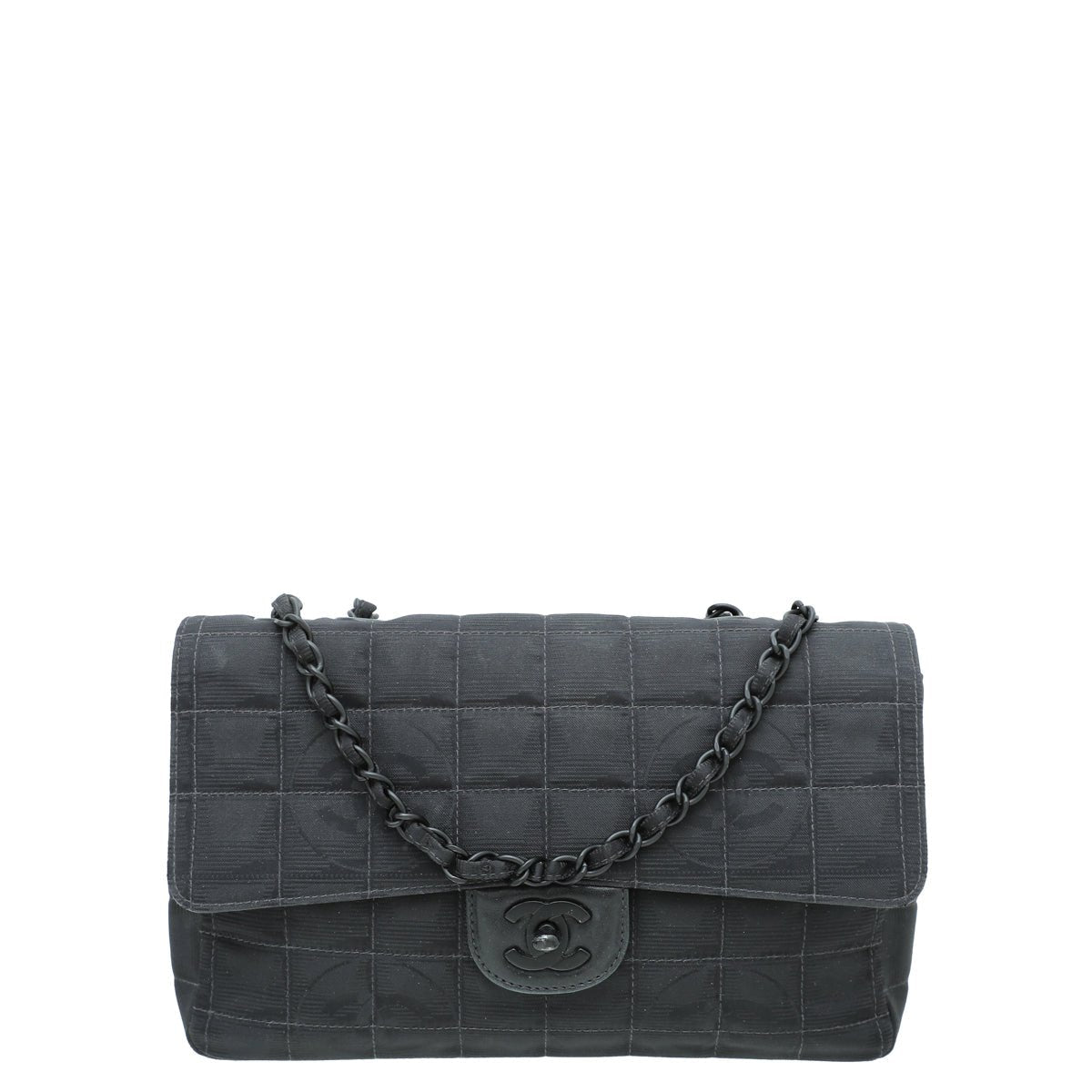 Chanel Black CC Chocolate Bar Medium Bag