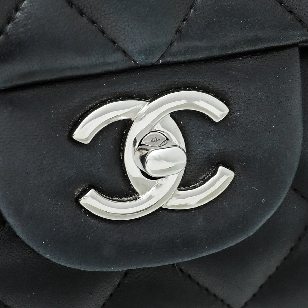 Chanel Black CC Classic Double Flap Jumbo Bag