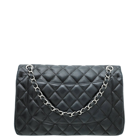 Chanel Black CC Classic Double Flap Jumbo Bag