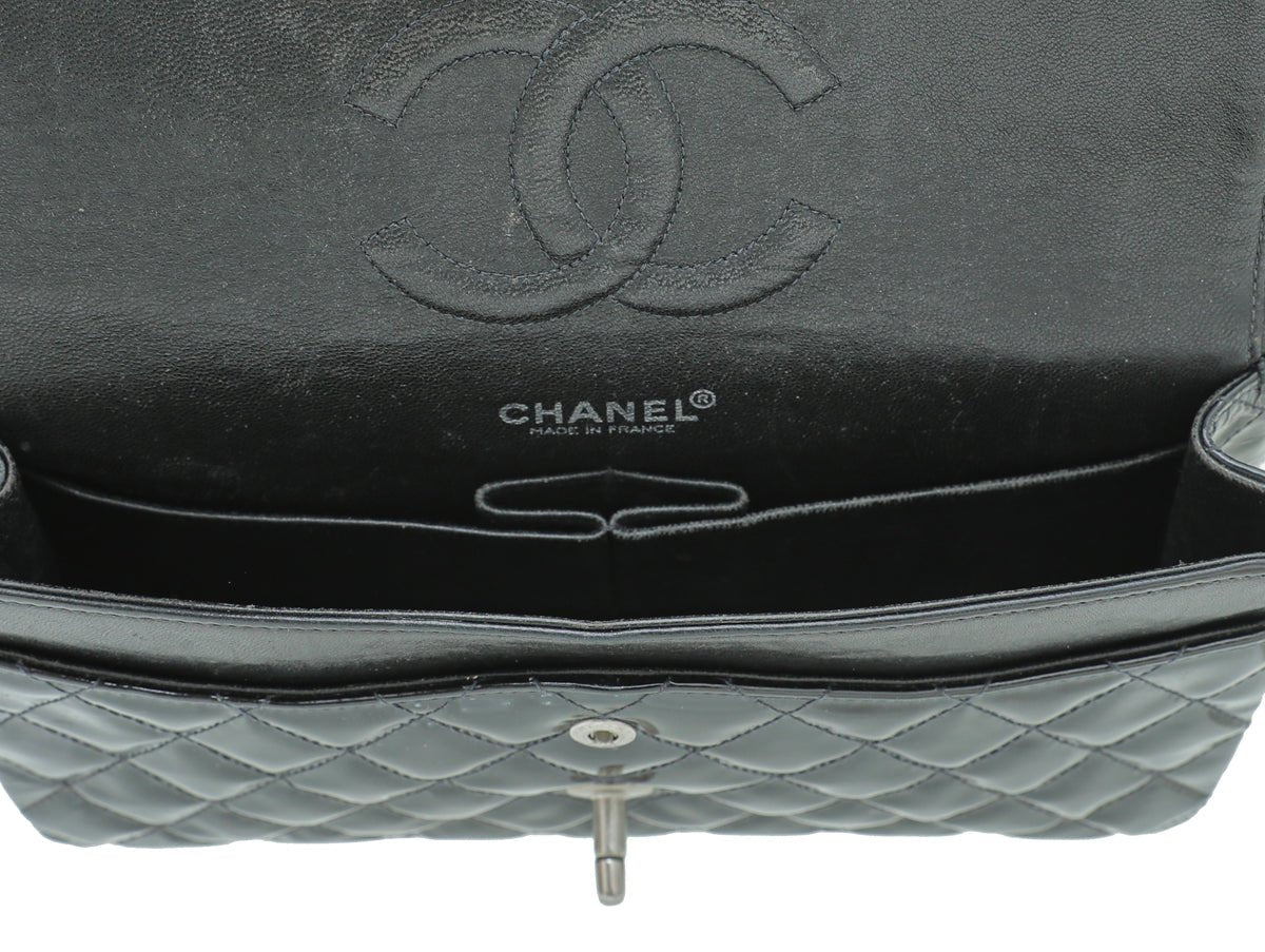 Chanel Black CC Classic Double Flap Medium Bag