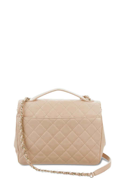 Business Affinity Large Flap Bag Beige