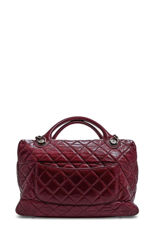 Quilted Glazed Medium Castle Rock Flap Bag