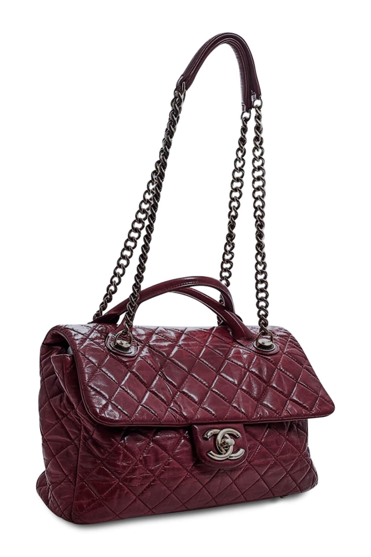 Quilted Glazed Medium Castle Rock Flap Bag