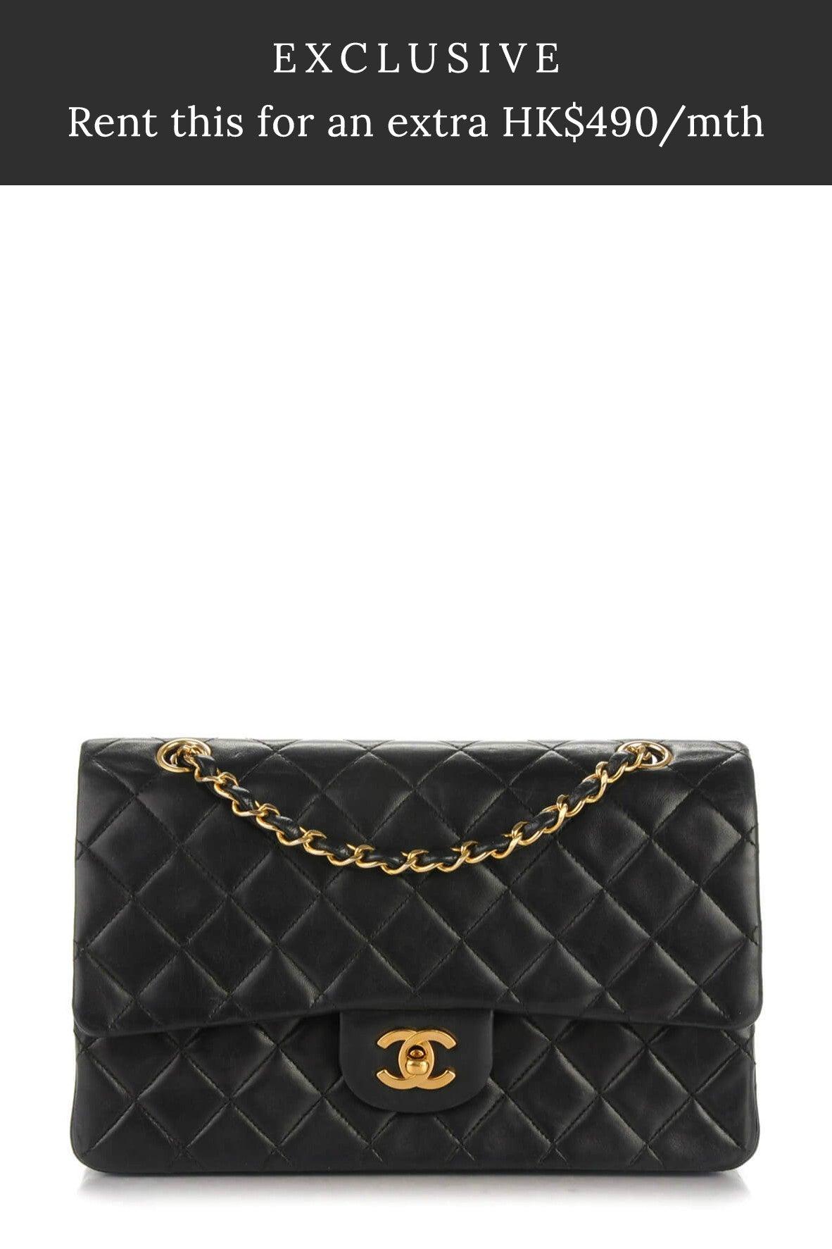 Quilted Lambskin Medium Classic Flap Bag Black with Gold Hardware