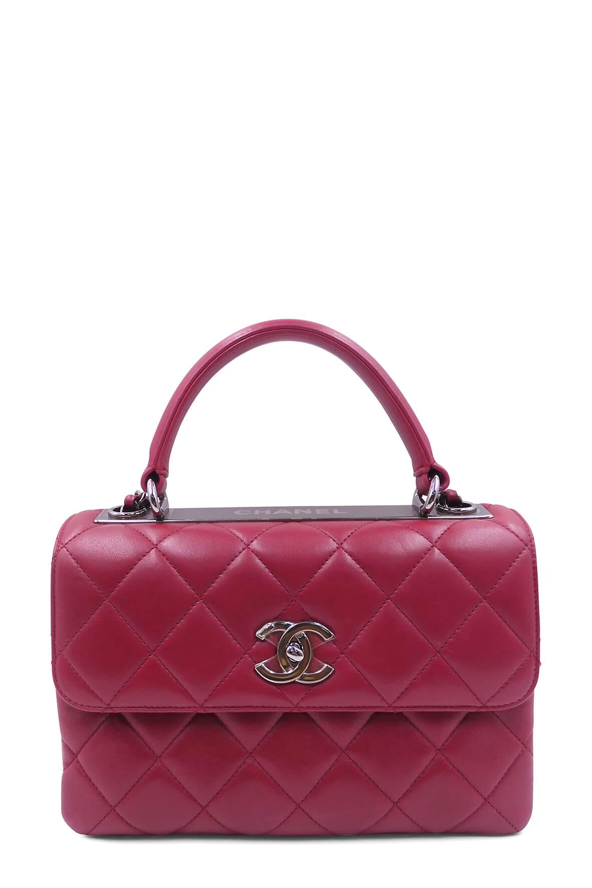 Quilted Lambskin Small Trendy CC Magenta