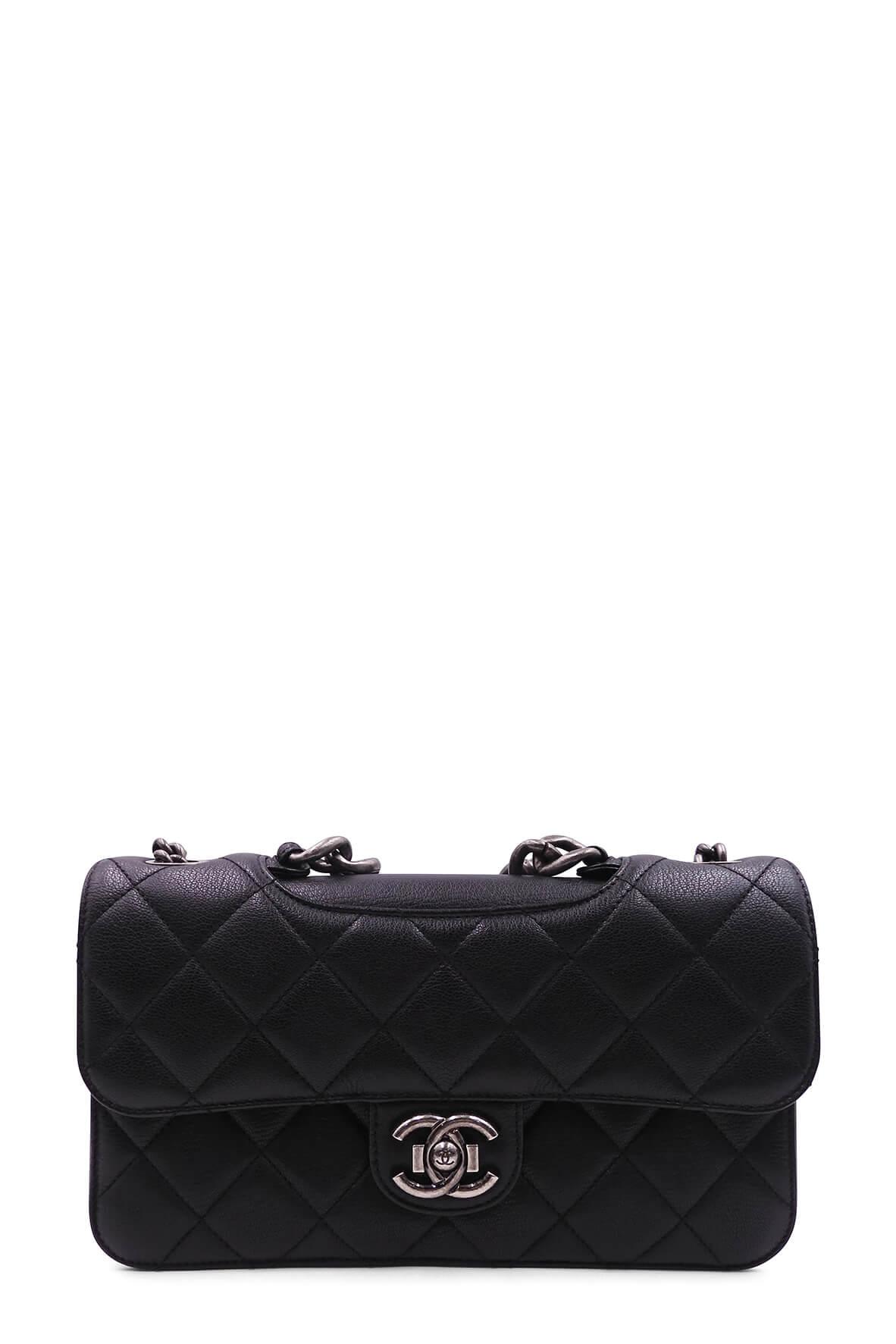 Small Perfect Edge Flap Bag Black