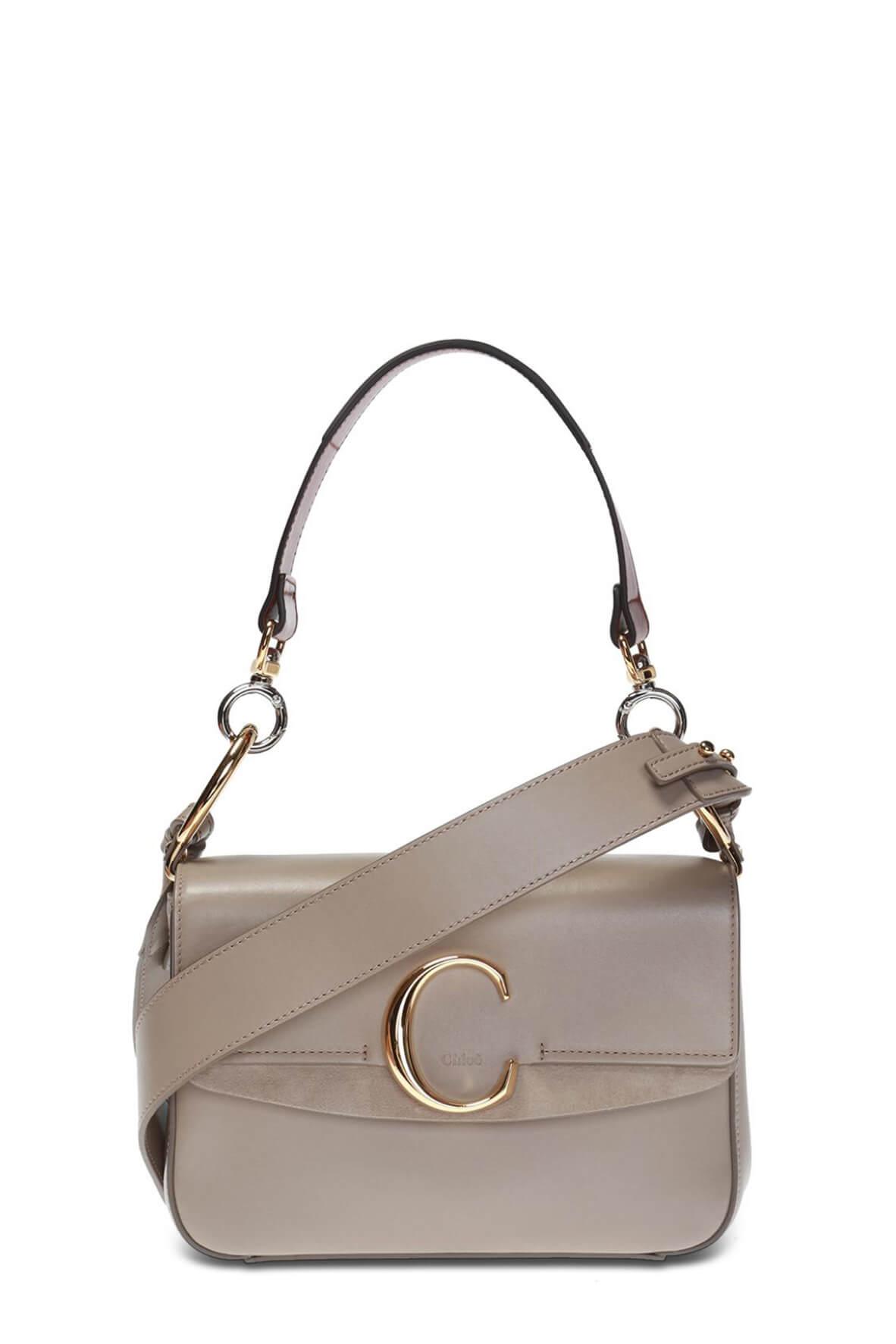 Small Chloe C Double Carry Bag Motty Grey