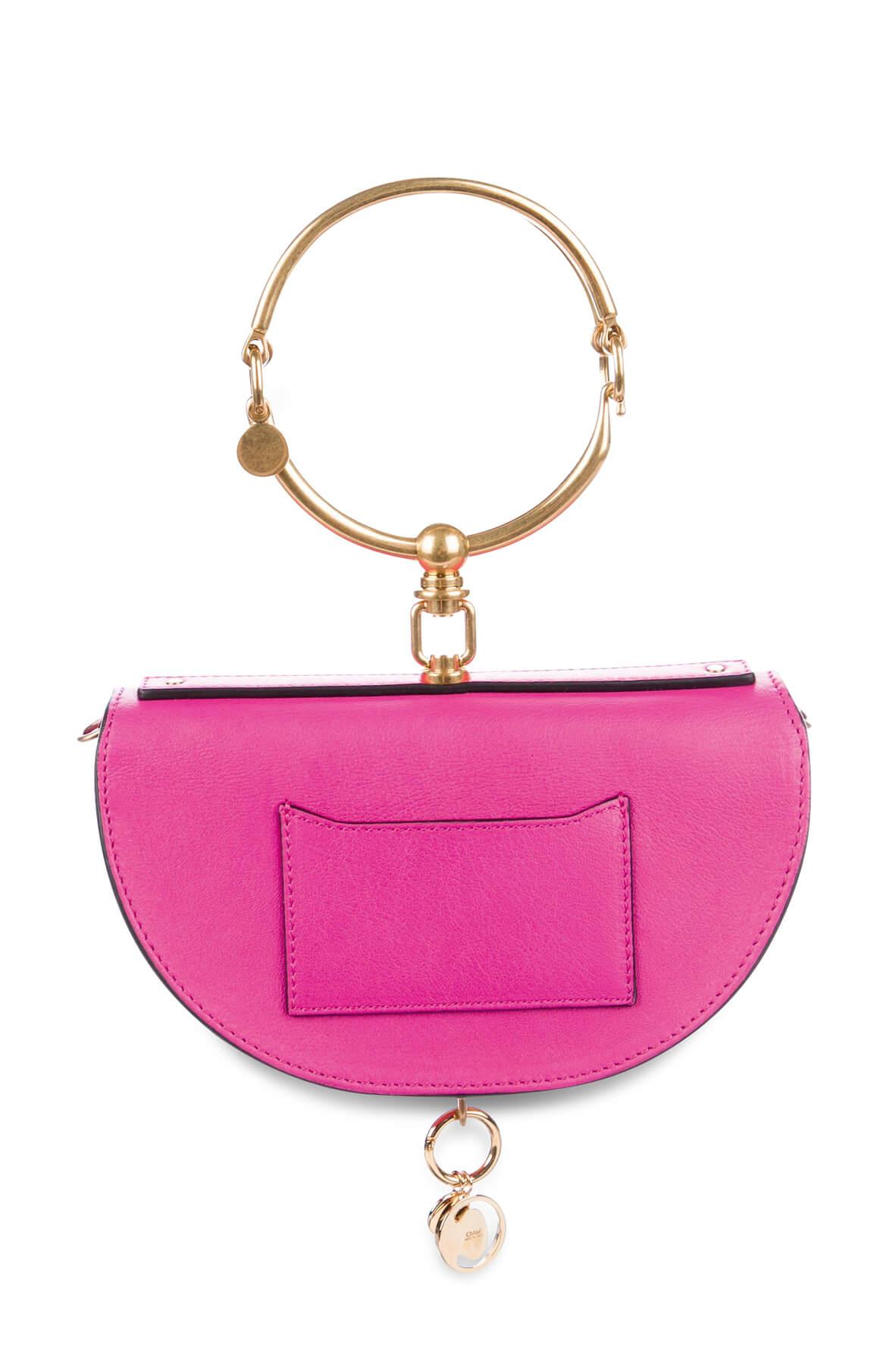 Small Nile Minaudiere Bracelet Bag Fuchsia Rose