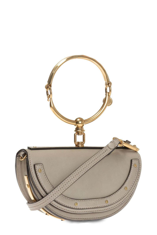 Small Nile Minaudiere Bracelet Bag Motty Grey