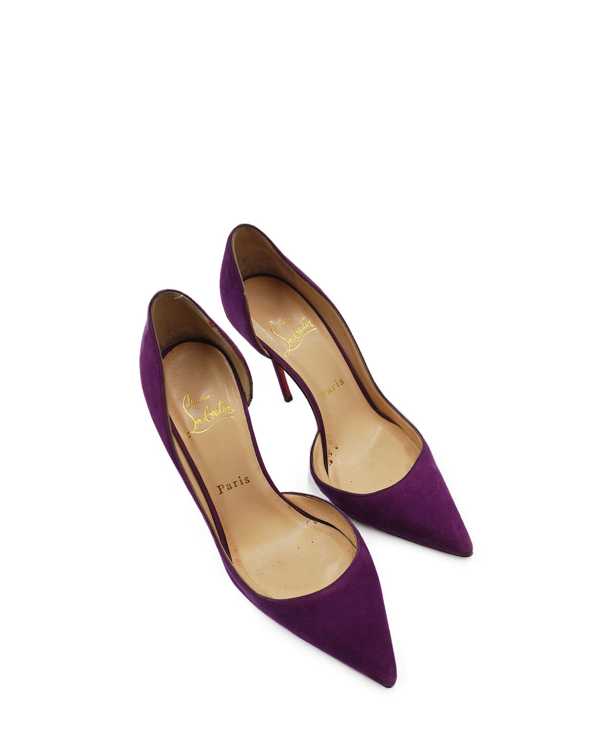 Suede D'Orsay Pumps Purple