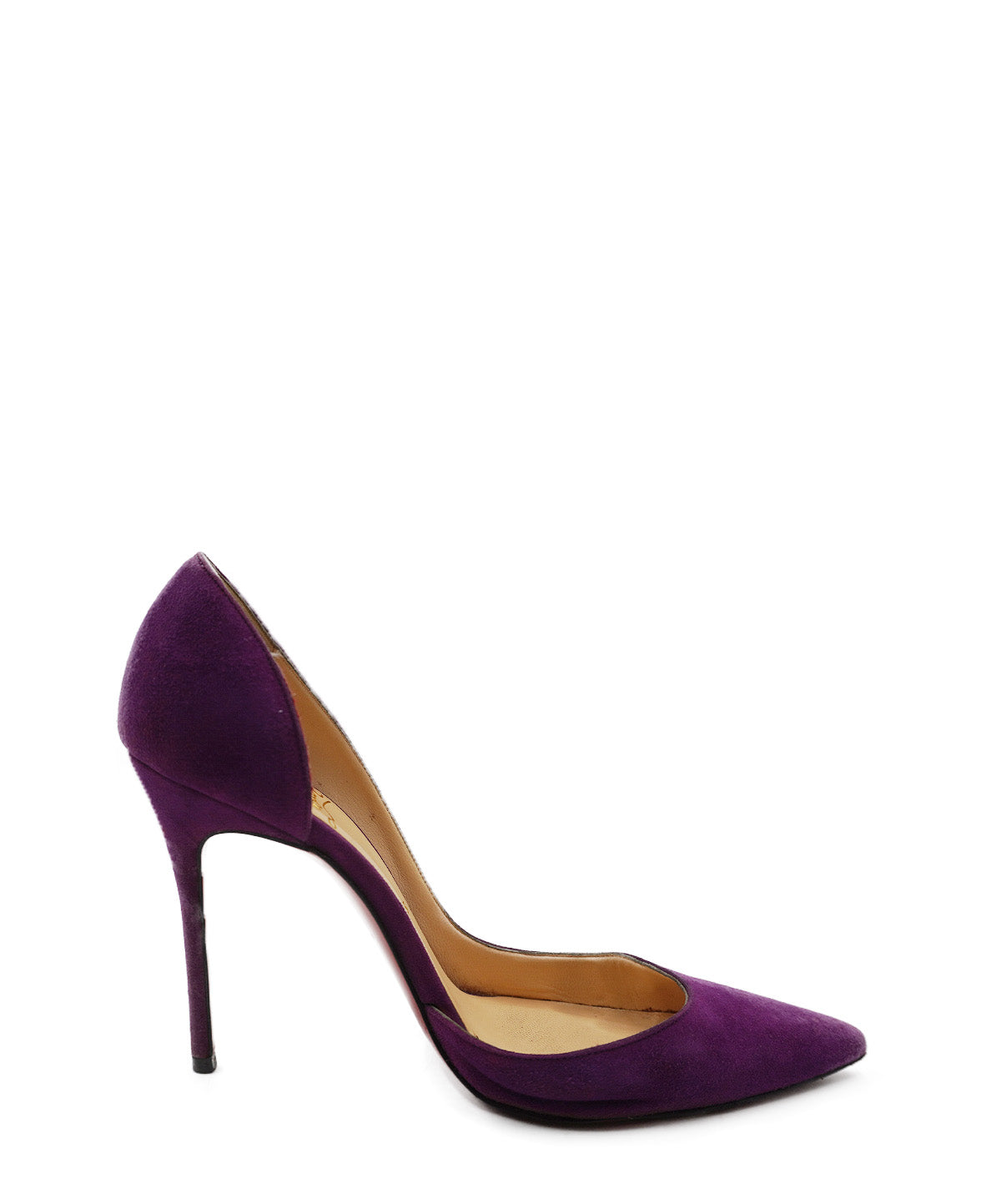 Suede D'Orsay Pumps Purple