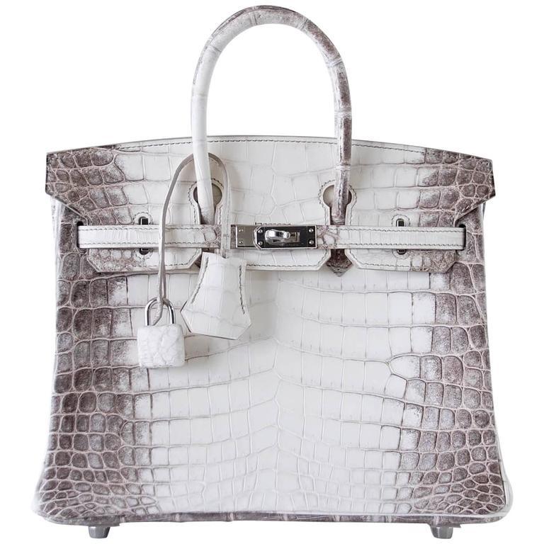 Hermes Birkin 25 Bag Blanc Himalaya Exquisite Jewel Palladium Hardware