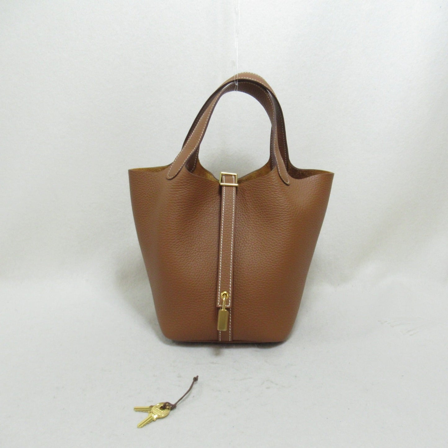 Hermes Picotin Lock PM G Handbag Handbag Leather Triumphant  Brown  056289CC