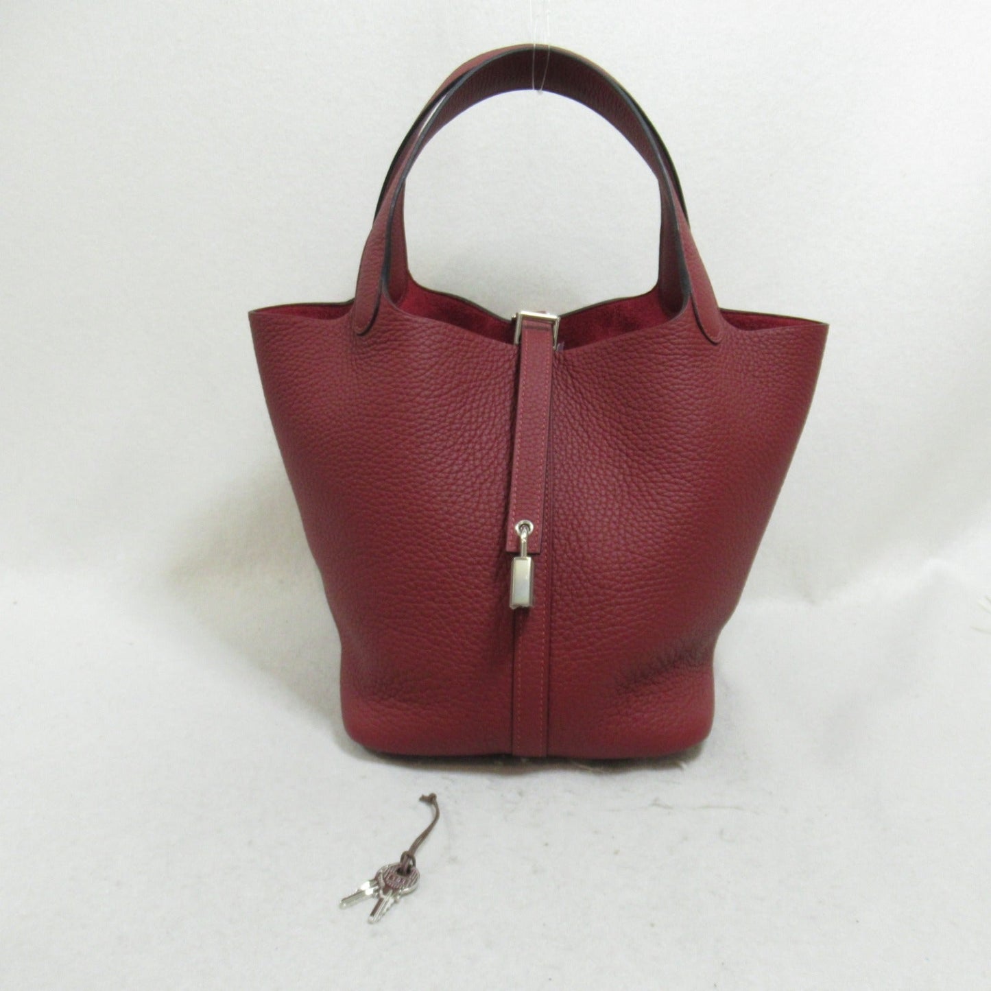 Hermes Picotin Lock MM Rouge Handbag Handbag Handbag Leather ant  Red