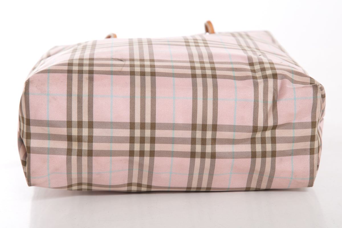 Burberry Pink Nova Plaid Tote