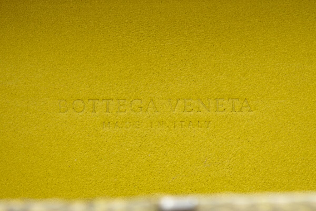 Bottega Veneta Yellow Python "the Knot" Clutch